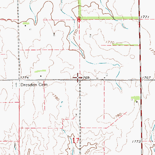 Topographic Map of Union Star School (historical), KS