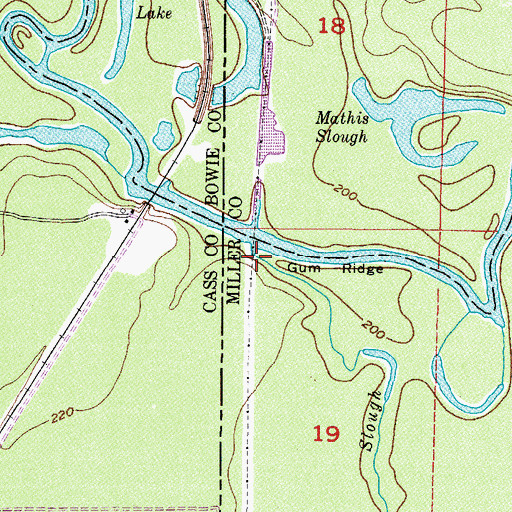 Topographic Map of Cypress Slough, AR