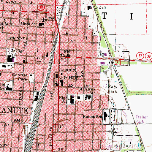 Topographic Map of Grant Chapel African Methodist Episcopal Church, KS