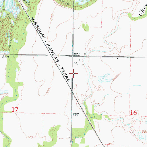 Topographic Map of Hamilton Camp (historical), KS