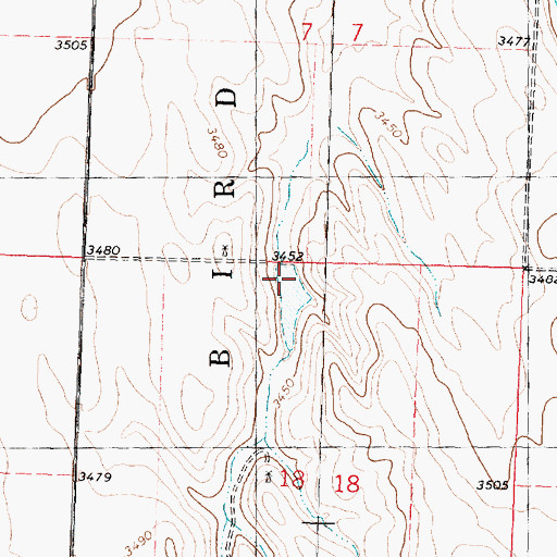 Topographic Map of Leach Pond, KS