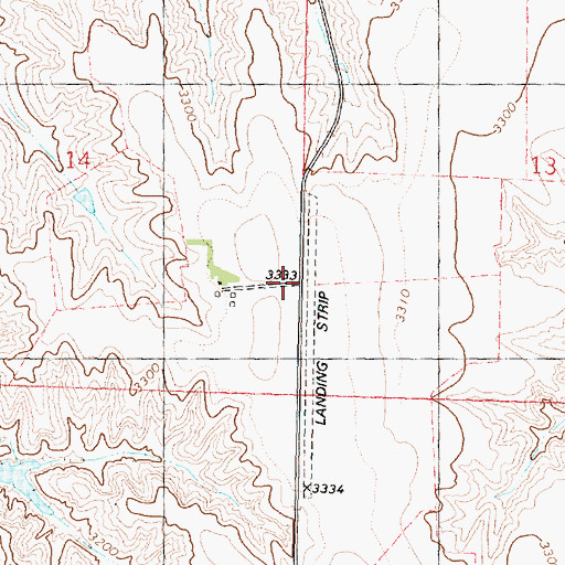 Topographic Map of North School Number 38 (historical), KS