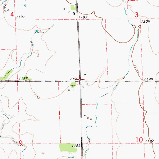 Topographic Map of North Vernon School (historical), KS