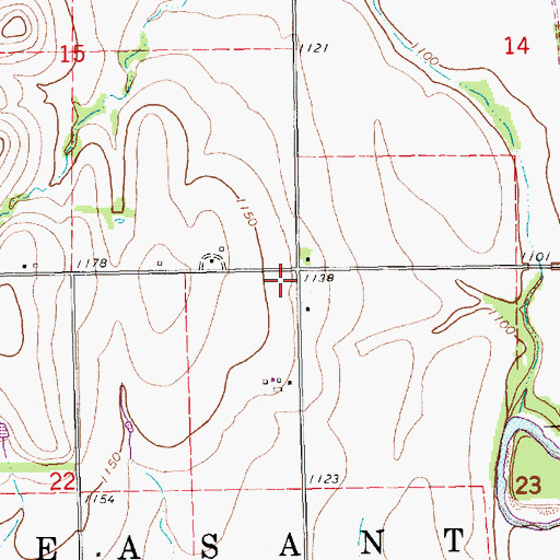Topographic Map of Oddessa School (historical), KS