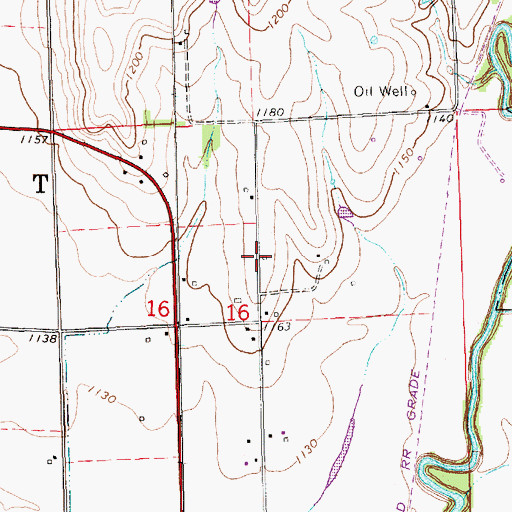 Topographic Map of Olive School (historical), KS
