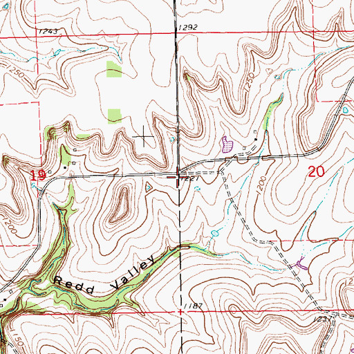 Topographic Map of Red Valley Church (historical), KS