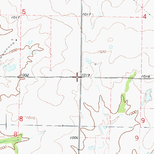 Topographic Map of Cleveland School (historical), KS