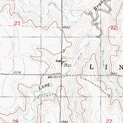 Topographic Map of Stapp Ranch, KS