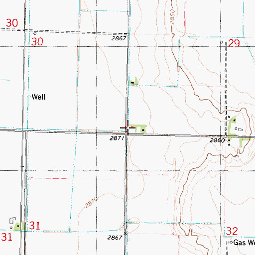 Topographic Map of Lake Valley School (historical), KS