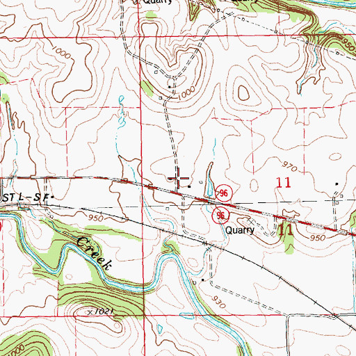 Topographic Map of Dudgeon School (historical), KS