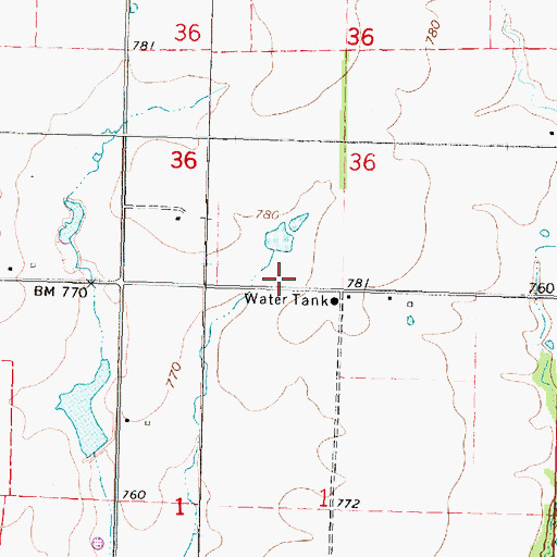 Topographic Map of Emmons School (historical), KS