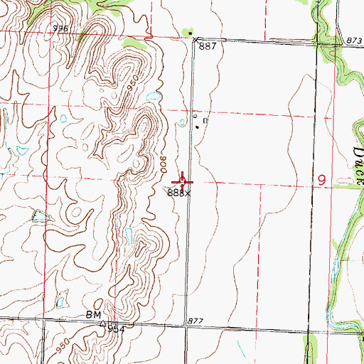 Topographic Map of Pleasant Hill School (historical), KS