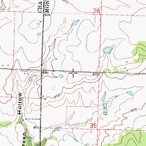Topographic Map of Pleasant Ridge Church (historical), KS