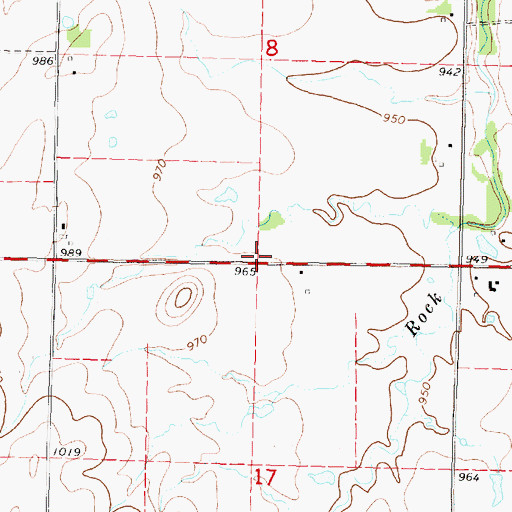 Topographic Map of Meeker School (historical), KS