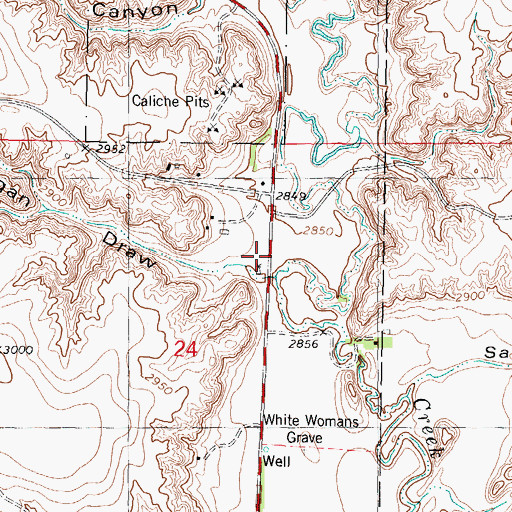 Topographic Map of State Park School (historical), KS