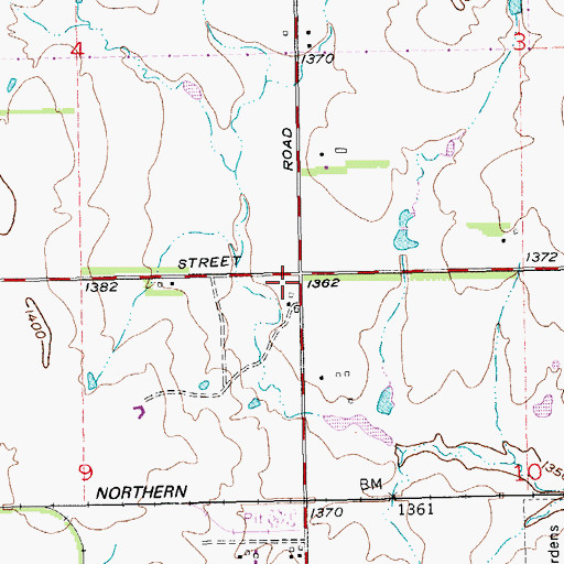 Topographic Map of Fidelity School (historical), KS
