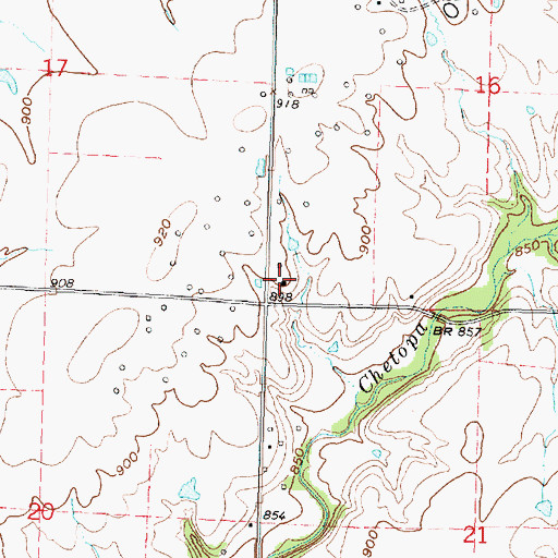 Topographic Map of Newland School (historical), KS
