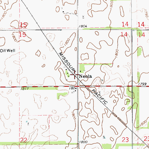 Topographic Map of Neola, KS