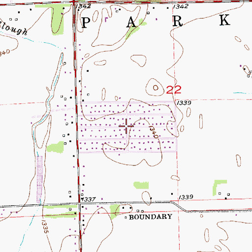 Topographic Map of Childs Acres, KS