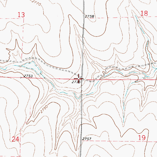 Topographic Map of Gove County, KS