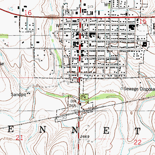 Topographic Map of Sheridan County, KS