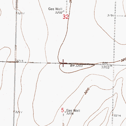 Topographic Map of Township of Big Bow, KS