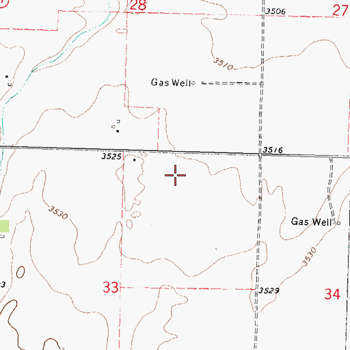 Topographic Map of Pasture Number Thirtyfive, KS