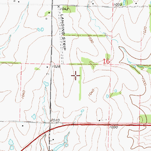 Topographic Map of Olson Field (historical), KS