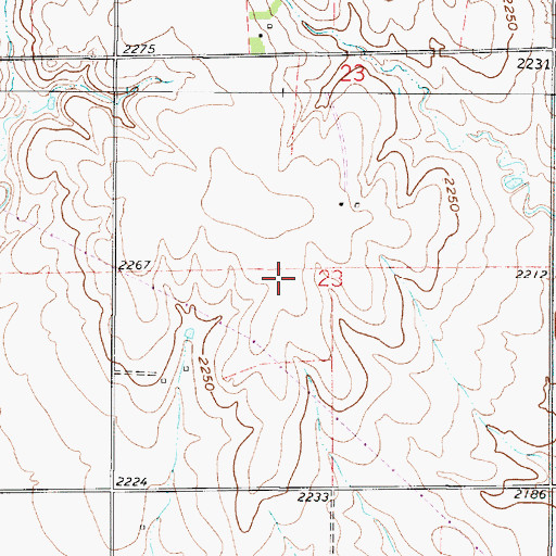 Topographic Map of Township of Ellis, KS