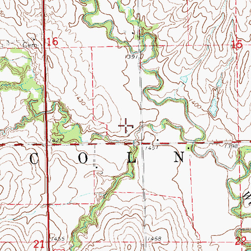 Topographic Map of West Creek (historical), KS