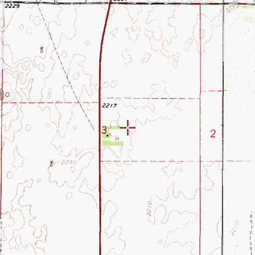 Topographic Map of Hodges, KS