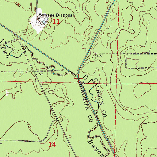Topographic Map of Dogwood Creek, AR