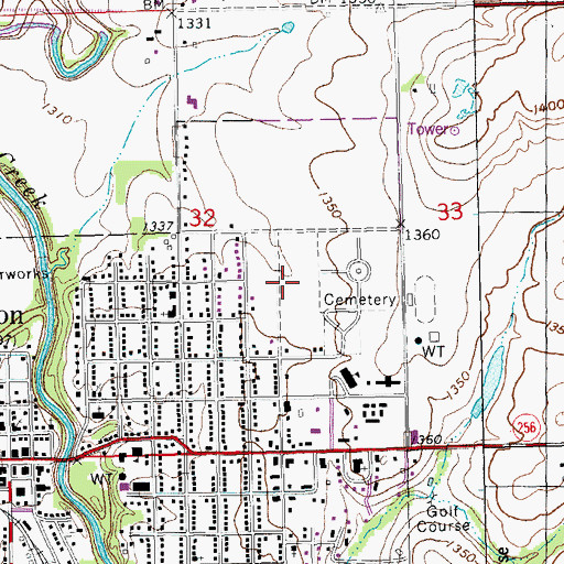 Topographic Map of City of Marion, KS