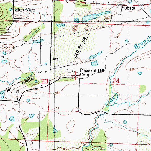 Topographic Map of Doubleday Cemetery, AR