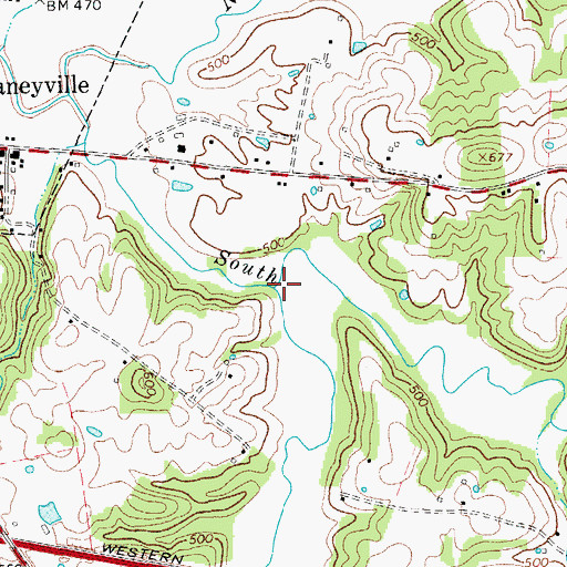 Topographic Map of Alder Creek, KY