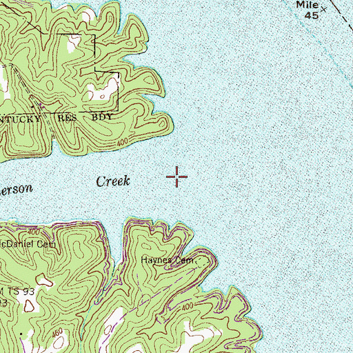 Topographic Map of Anderson Creek, KY