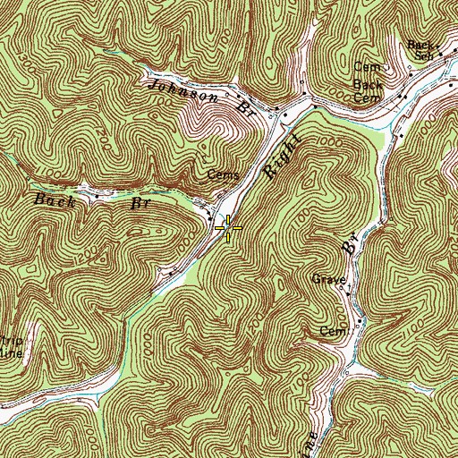 Topographic Map of Back Branch, KY