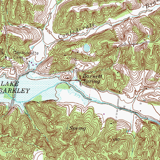 Topographic Map of Barnett Spring, KY