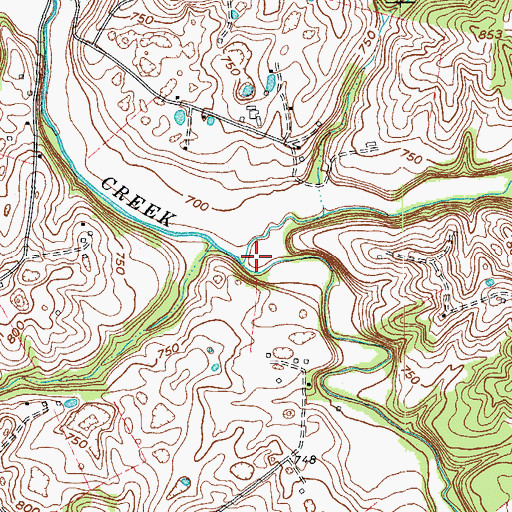 Topographic Map of Barren Fork, KY