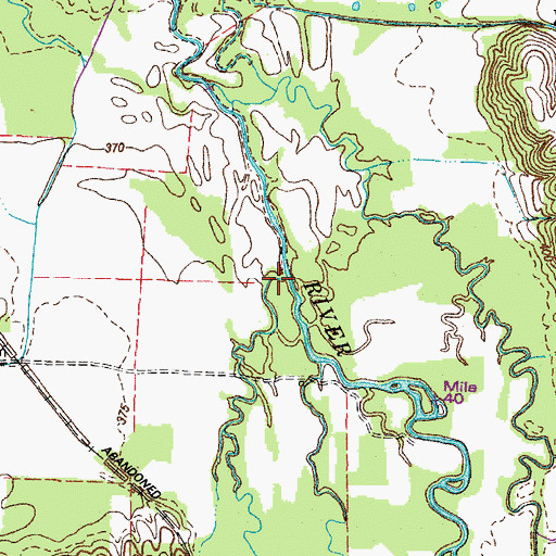 Topographic Map of Beaverdam Slough, KY