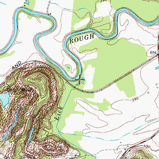 Topographic Map of Bens Lick, KY