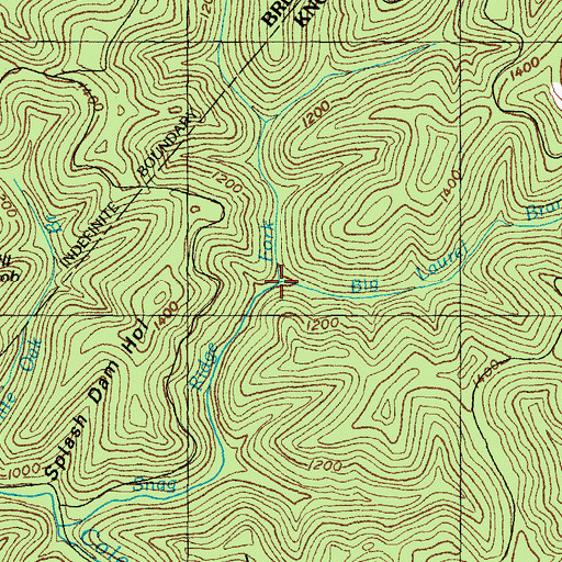Topographic Map of Big Laurel Branch, KY