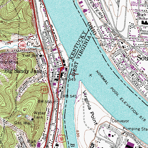 Big Sandy River Map Big Sandy River, Ky