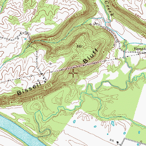 Topographic Map of Bissell Bluff, KY