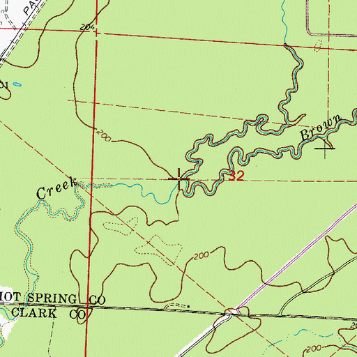 Topographic Map of Easley Creek, AR