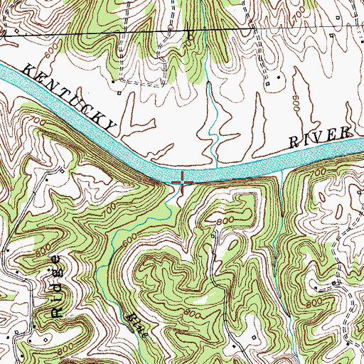 Topographic Map of Blue Run, KY