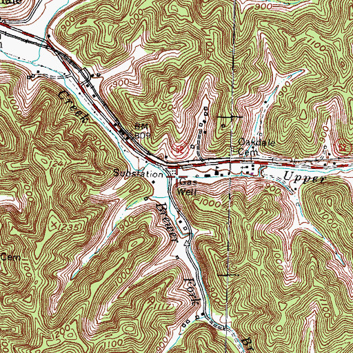 Topographic Map of Brewer Fork, KY
