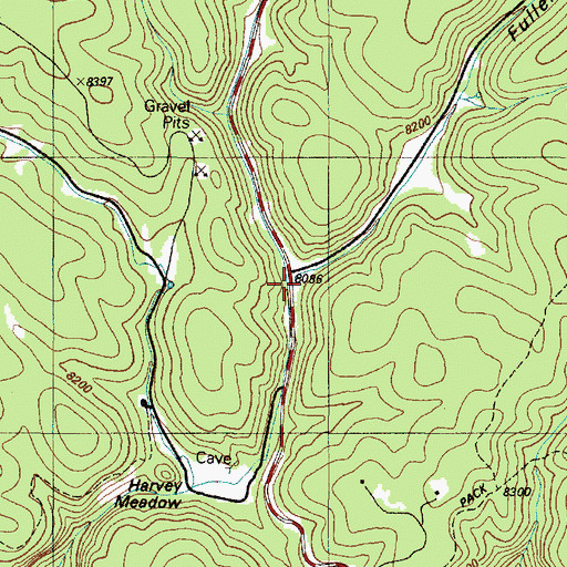 Topographic Map of Fuller Canyon, AZ