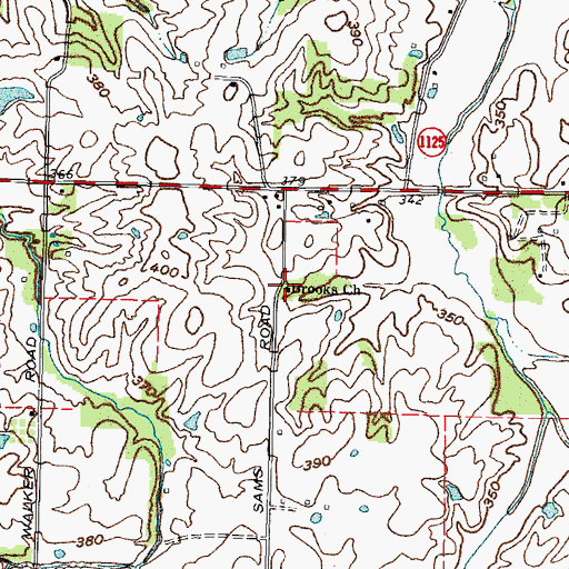 Topographic Map of Brooks Church, KY