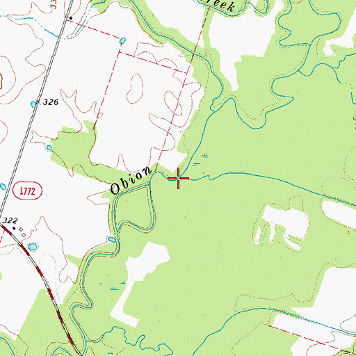 Topographic Map of Brush Creek, KY